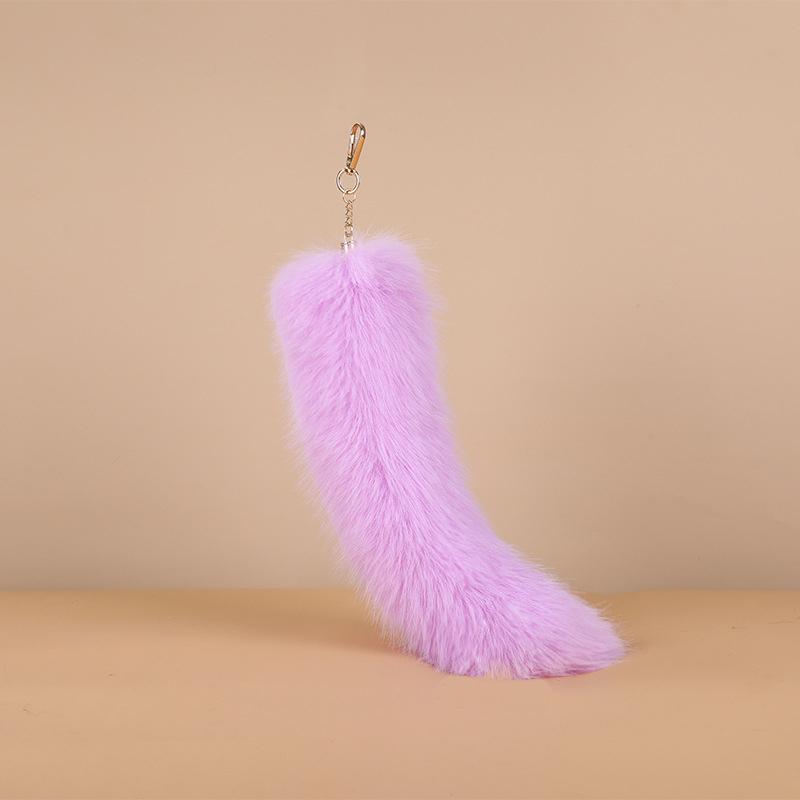 Women Girls Artificial Fur Fashion Pendant Handmade Multiple Colors Bag Decorations Key Rings Holders Creative Gift Accessories