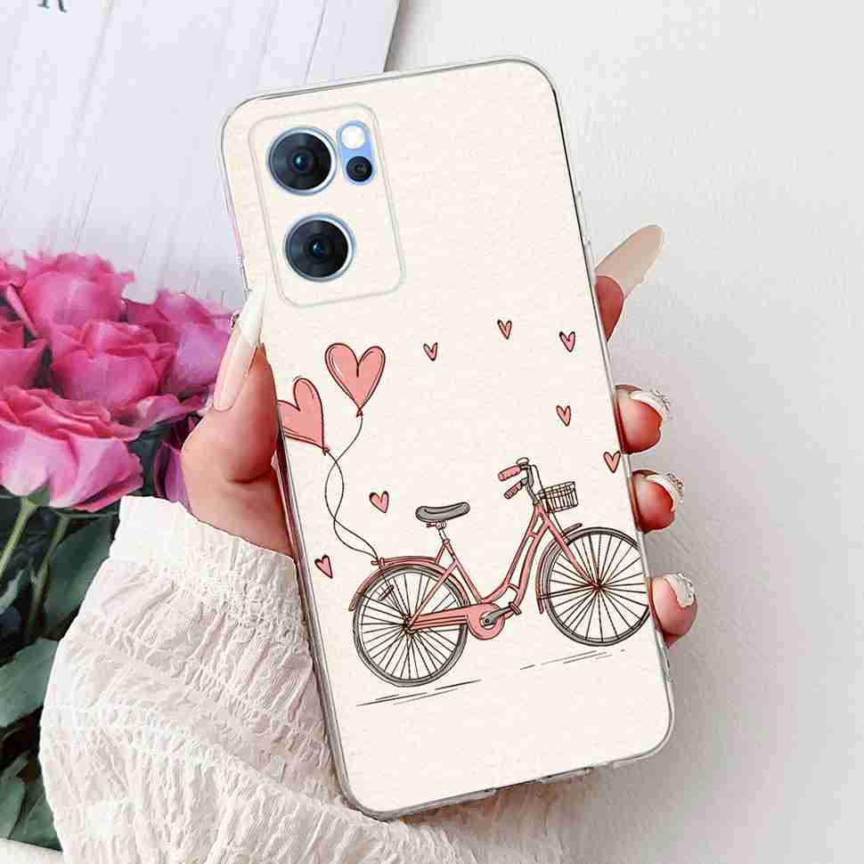For Oppo Reno7 5G Casing Cute Cat Flower Painted Cover Soft Fundas Phone Case For Oppo Find X5 FindX5 Lite Reno 7 5G Back Cover