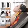 AUX Massage Cushion for Neck, Shoulders, Waist, and Back with Mugwort Heat and Remote CN Plug (adapter Included)