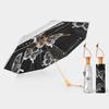 Luxury Leopard Titanium Double Sunscreen Umbrella Folding Retro Color Glue Summer Ladies Sunshade UV Protection Sun Umbrella