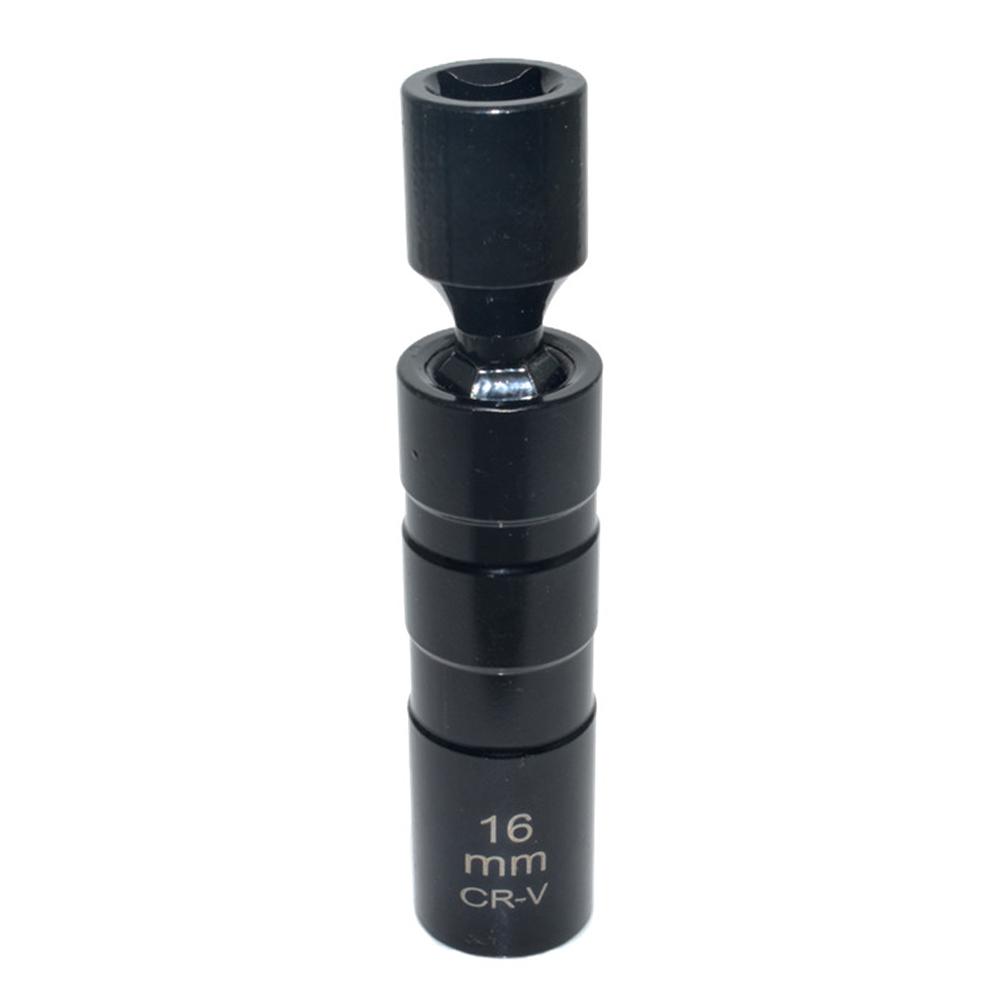 14mm and 16mm Magnetic Spark Plug Socket Wrench with Flexible Universal Joint and Swivel Removal Tool