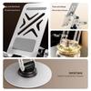 Metal Phone & Tablet Stand: Portable, Rotating, Folding Holder for Live Broadcast & Desktop Use