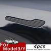 Pre Tesla Model 3 Y Karbónové vlákno ABS Styling Prémiové odolné príslušenstvo model3 2024 Nálepka Chránič Kryt kľučky dverí auta