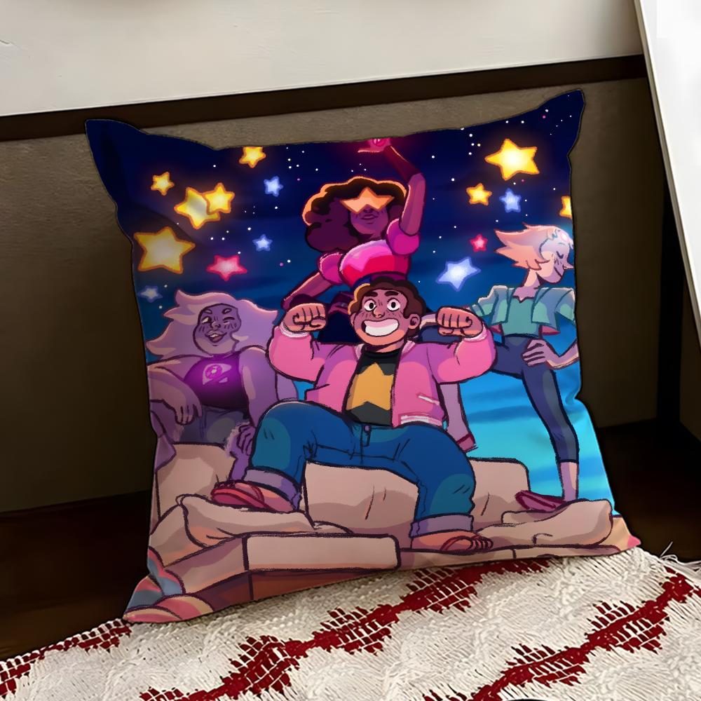 SSteven UUniverse Anime Cushion Cover Reversible Soft Durable Pillow Cover Home  Car MultiScene Use for Daily Comfort