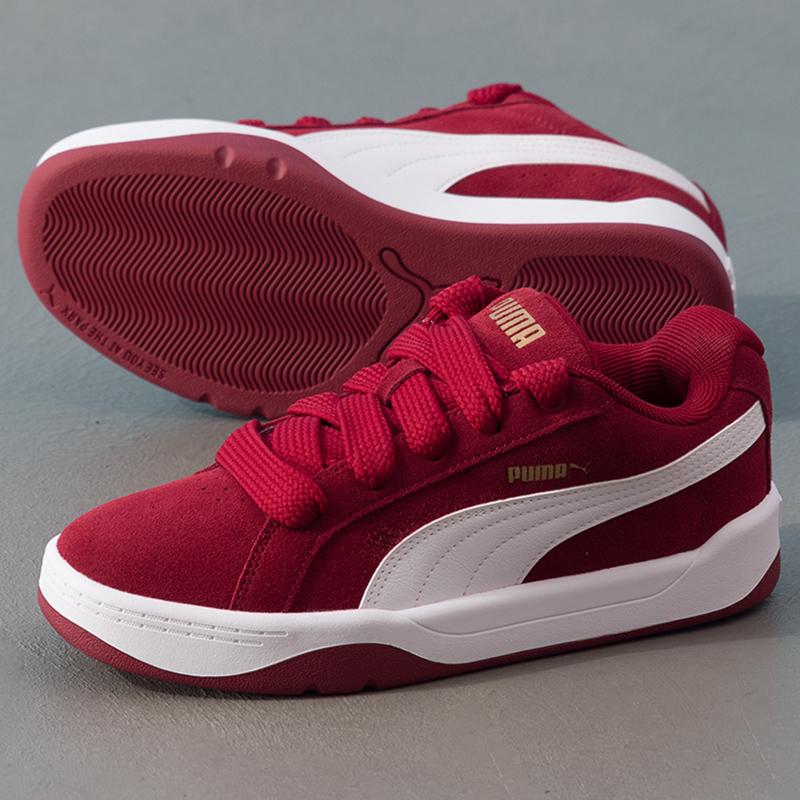 PUMA Park Lifestyle Cushioning Lightweight Breathable Low top Skateboard Shoes Unisex Red White 400707-26