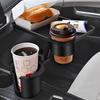 Expansor de Porta-Copos de Carro Rotativo 360° Ajustável com Bandeja Removível para Comida/Lanche e Suporte para Telefone Armazenamento no Carro Prato de Jantar
