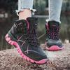 Cross-Border Outdoor High-Top Hiking Shoes - Trendy Lace-Up, Breathable, Couples' Velvet-Style Warm Cotton Shoes for Autumn/Winter.