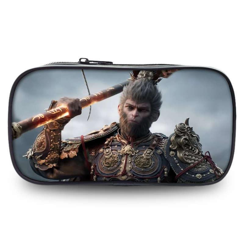 Versatile Black Myth Wu Kong Large Capacity Pencil Case For School Supplies Organizing