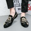 Bărbați cu broderie imprimeu pantofi de fumat Mocasine casual street style hippie slip on flats rochie pantofi de petrecere marime mare