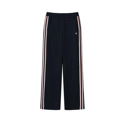Heritage Classic Striped Stretch Comfortable Knitted Loose Straight Leg Casual Pants Women Bottoms Legendary-Blue F11W548607FNV