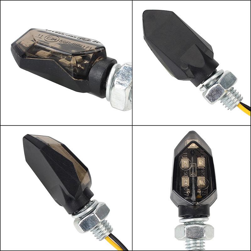 1 Adet Süper Parlak Motosiklet Led Sinyal Lambası Mini Evrensel Led Motosiklet Lambası Amber Sinyal Led Gösterge Işığı