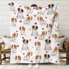 Manta de Franela con Estampado de Perros Contemporáneo - Suave para Todas las Estaciones, Sofá/Cama/Oficina y Regalos de Cumpleaños/Navidad