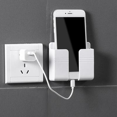 Boîte murale de chargement de téléphone portable, télécommande sans poinçon, boîte de rangement murale, support de rangement pour téléphone portable