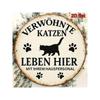 Personalisierter Metall-Katzenschild Vintage Wanddekor Heim-Büro Kunst