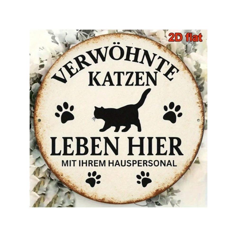 Personalisierter Metall-Katzenschild Vintage Wanddekor Heim-Büro Kunst