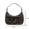 Vintage Coffee Shoulder Bag Women Retro New Autumn Pocket Chic Casual Underarm Bag Female Hot Girls Handbag