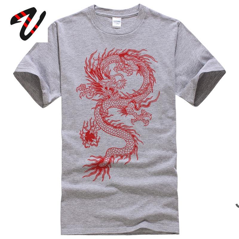 Klassisk Kinesisk Drake Kongfu Vuxen Toppar T-shirt Hög Kvalitet Höst Vinter Mode Helt Ny T-shirt Unisex Bomulls Huvtröja