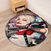 Harley Quinn Printed Round Rug Carpet Chair Rug Area Rug Entryway Doormats,for Office Chair Living Room Bedroom Kitchen Room.