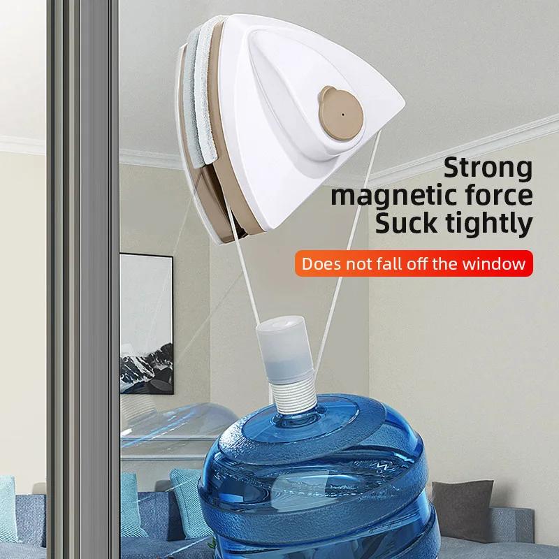 Home Window Cleaner Water Injection Glass Eraser Double Sided Magnetic Window Eraser Double Layer Hollow Glass Cleaning Tool