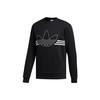 adidas Sweat-shirt Originals Outline Trf Crw avec grand logo imprimé pour homme Noir ED4687
