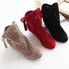 Fashion Summer Boots Bootie 2025 with The New Shoes Lace Openwork Crochet Boots Plus Size 43 Hollow Fashion Women Boots