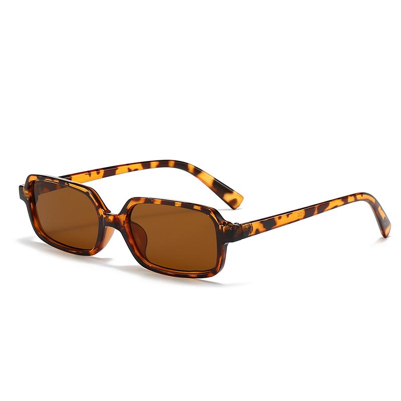 Sexy Small Rectangle Sunglasses Women Vintage Brand Designer Leopard Sun Glasses Men Shades Female Eyewear UV400