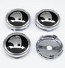 4Pcs 3D For Black/green 56mm Sticker 60mm Car Emblem Wheel Hub Center Cap Badge Covers Sticker Decals Styling Accessories