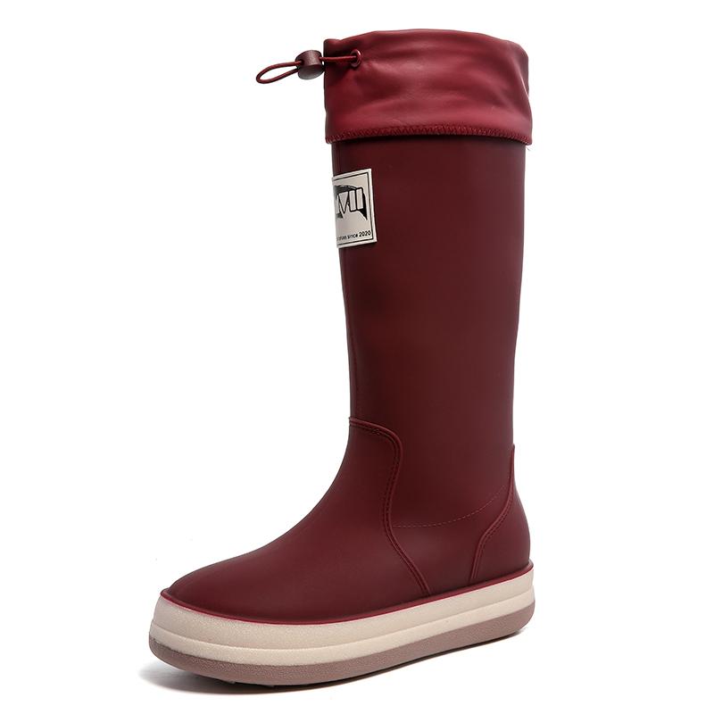Beam Mouth High Tube Waterproof Rain Boots For Men And Women Couples With The Same Outdoor Non-Slip Car Wash Work Boots 36-44