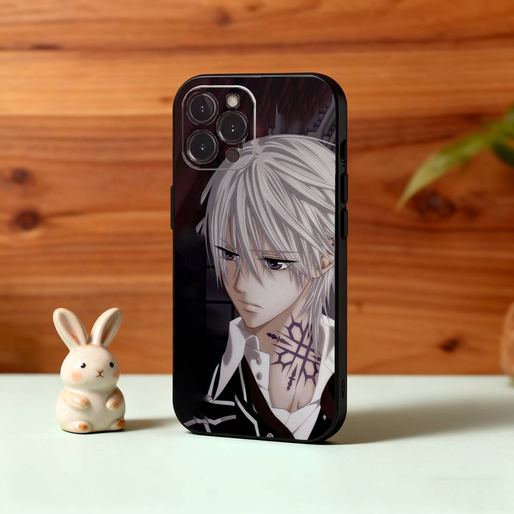 Anime V-Vampire K-Knight Phone Case For iPhone17,16,15,14,13,12Plus,Pro Max,XS,5G Soft Silicone Black Cover