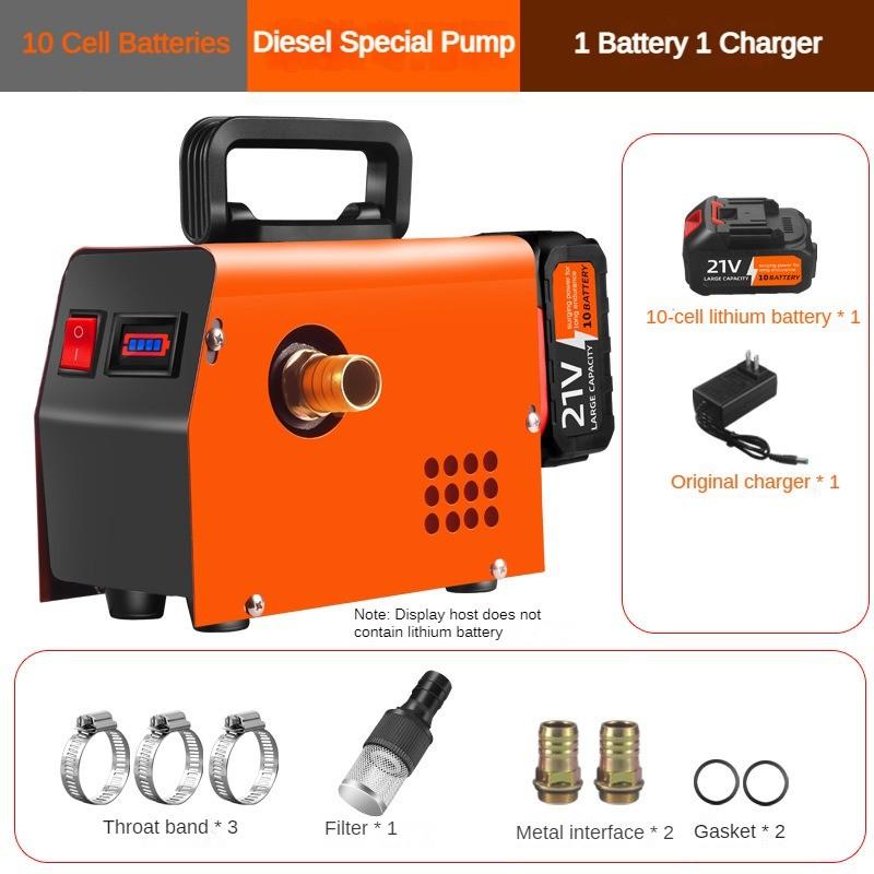 Small Multifunctional Electric Diesel Pump Portable Handheld Diesel Fuel Dispenser Rechargeable Oil Injection Pump