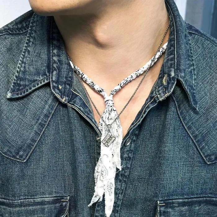 1980s vintage cassette tape necklace