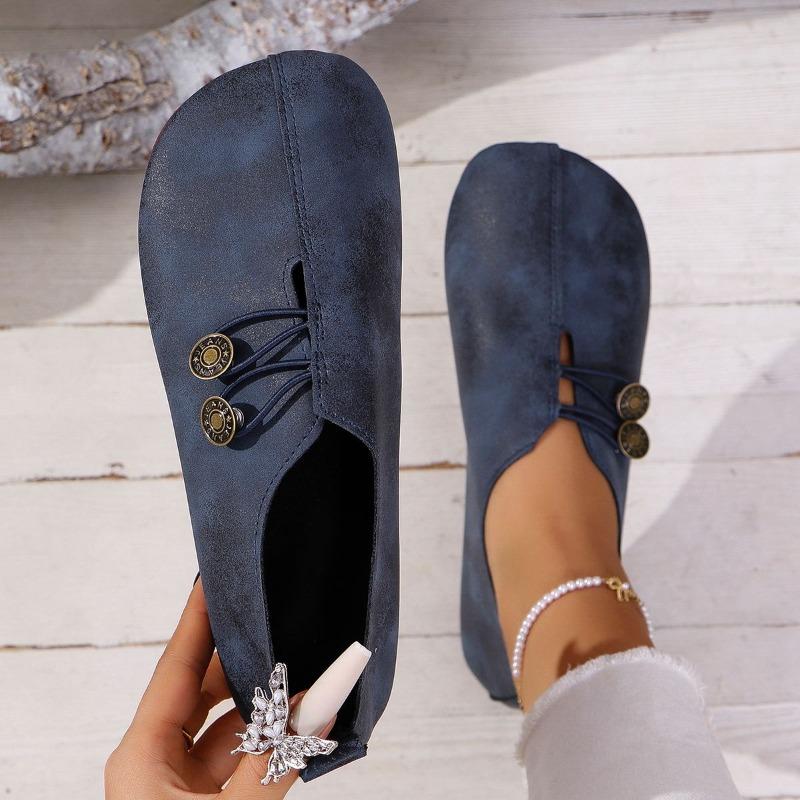 Retro Flat Shoes 2024 New Design Narrowband Loafers Women's Casual and Comfortable Solid Color Women's Shoes Zapatos De Mujer