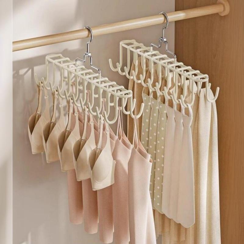 20-Hook Clothes Hanger Rotates 360° For Hanging Underwear Scarves Belts Ideal For Homes And Dorms Anti-Slip Storage Hanger