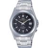 Citizen Q&Q HG08-202 Men's Analog Radio-Controlled Watch, Solar Powered, Waterproof, Date Display, Metal Band, Black