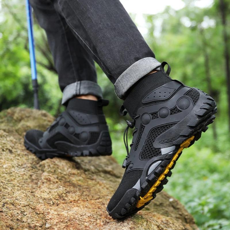 Women High-top Climbing Shoes Outdoor Hiking Sneakers Men Breathable Mesh Anti-slip Camping Trekking Sports Shoes