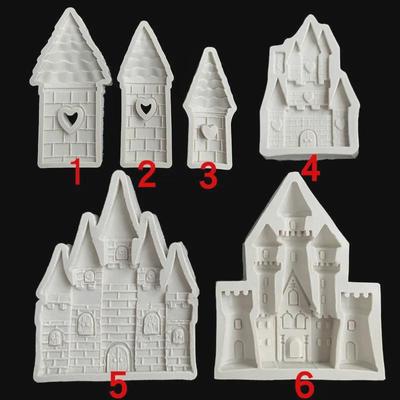 Doe-het-zelf Cartoon Huis Siliconen Vorm voor Cake- en Chocoladedecoratie