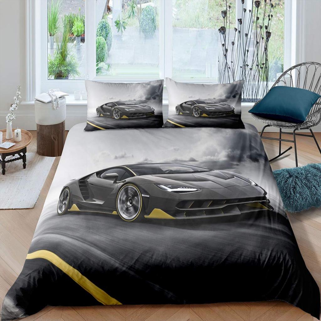 Jungen Sportwagen Bettwäsche Set Einzelbett Rennwagen Bettbezug Für Kinder Teenager Zimmer Dekoration Rennwagen Bett Set