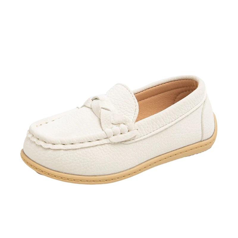 Frühling Herbst Mädchen Freizeit Uniform Schulschuhe Neue Vielseitige Kinder Einfache Jungen Lederschuhe Mode Kinder Flache Loafer