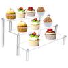 Display Rack Stackable Multi-Tier Shelf Acrylic Organizer Stain-resistant Display Shelf Kitchen Pantry Bathroom Countertop Organizer