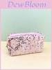 Velvet Sequin Makeup Bag With Large Capacity For Travel And Daily Use