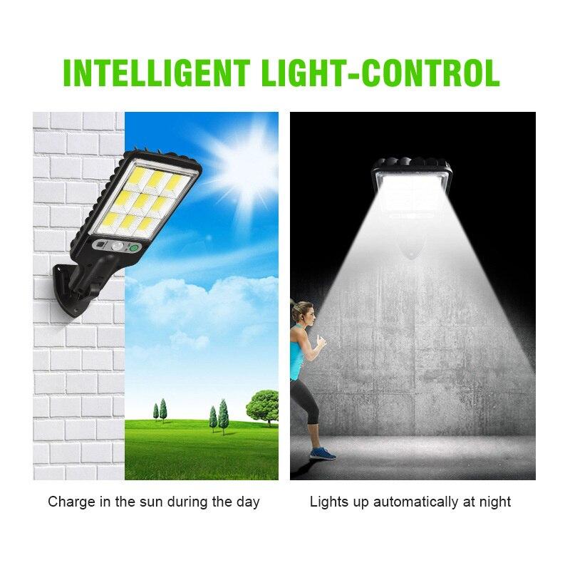 Outdoor LED Solar Wall Light Human Body Induction Garden Light Home Wall Lighting Remote Control Street Light