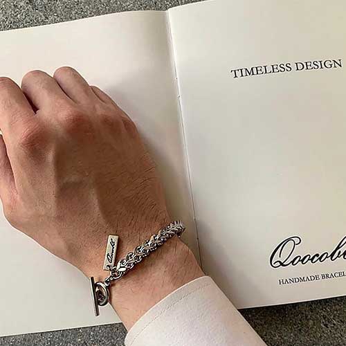Qoocobb Rough Square Chain Bracelet-10