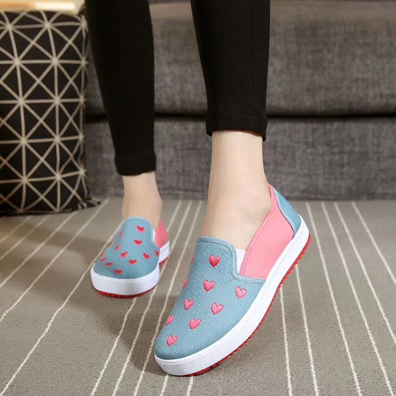 Sapatos Femininas Women Cute Round Toe Butterfly Comfort Shoes Lady Spring & Summer Student School Canvas Shoes & Loafers Ga133