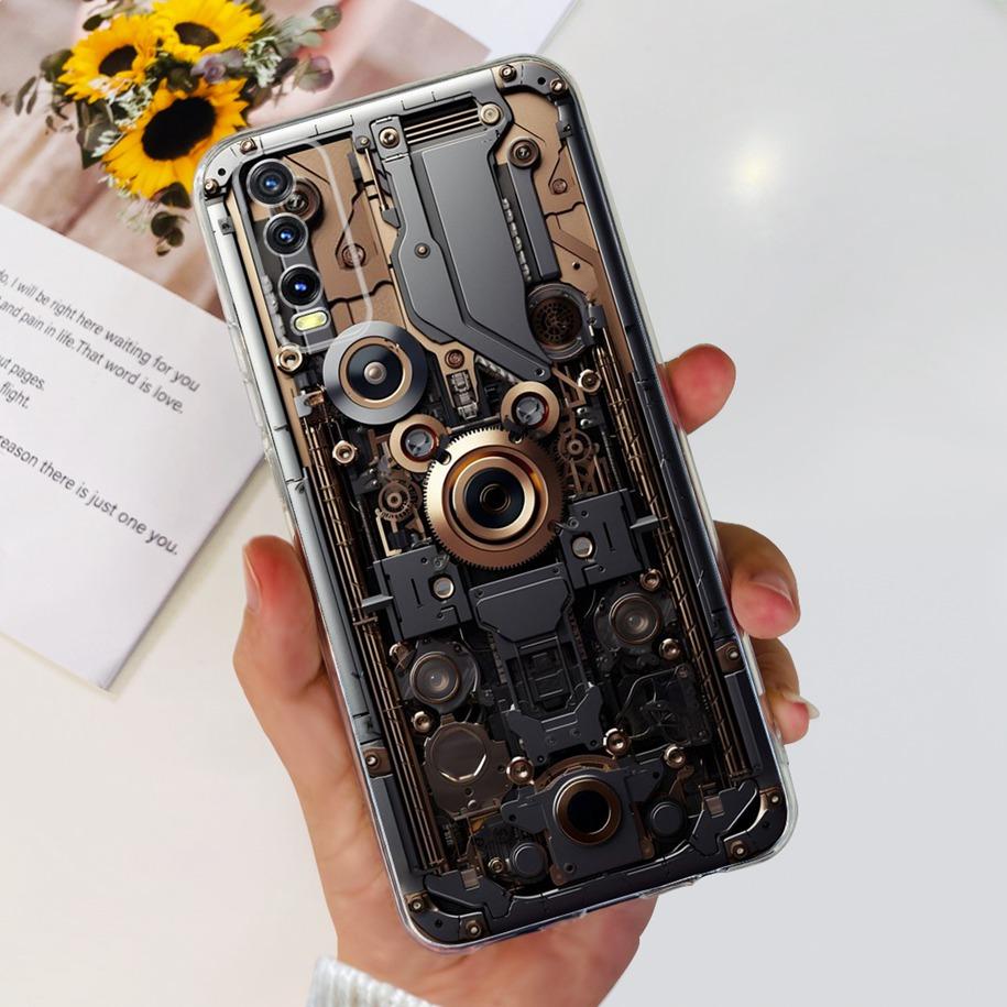 For Vivo Y11s Y12s Case V2028 V2026 V2033 Popular Flower Clear Silicon Back Cover For Vivo Y20 Y20i Y20s V2029 V2027 V2032 Funda