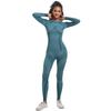 Nessaj Yoga Workout Colthes Women Sports Suits Fitness Long Sleeve Shirts Push Up Leggings Seamless Sportswear