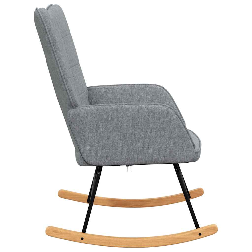 Vidaxl Rocking Armchair, Light Grey, Upholstered In Fabric