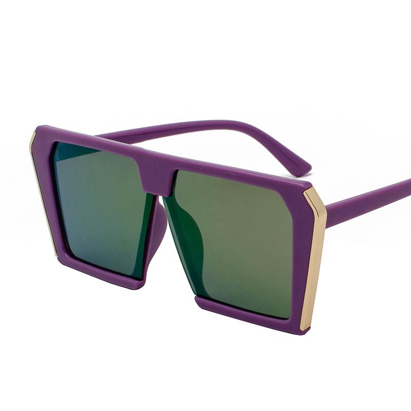 Large Frame Sunglasses Trapezoidal Trendy UV Resistant Hip Hop Travel Sun Glasses for Men Personalized Style
