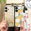 Protective Dirt-resistant Phone Case For Tecno Pova Neo3/LH6N Wrist Strap Phone Holder Oil Painting Anti-dust Silicone