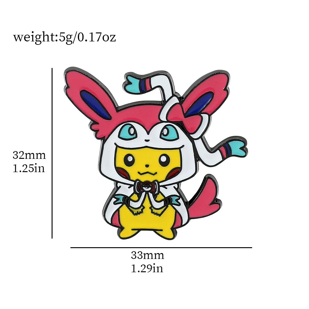 Anime Pokmon Enamel Pins for Backpacks Cute Pikachu Gengar Charmander Brooches Metal Enamel Badges Pins Pokemon Collection Gift