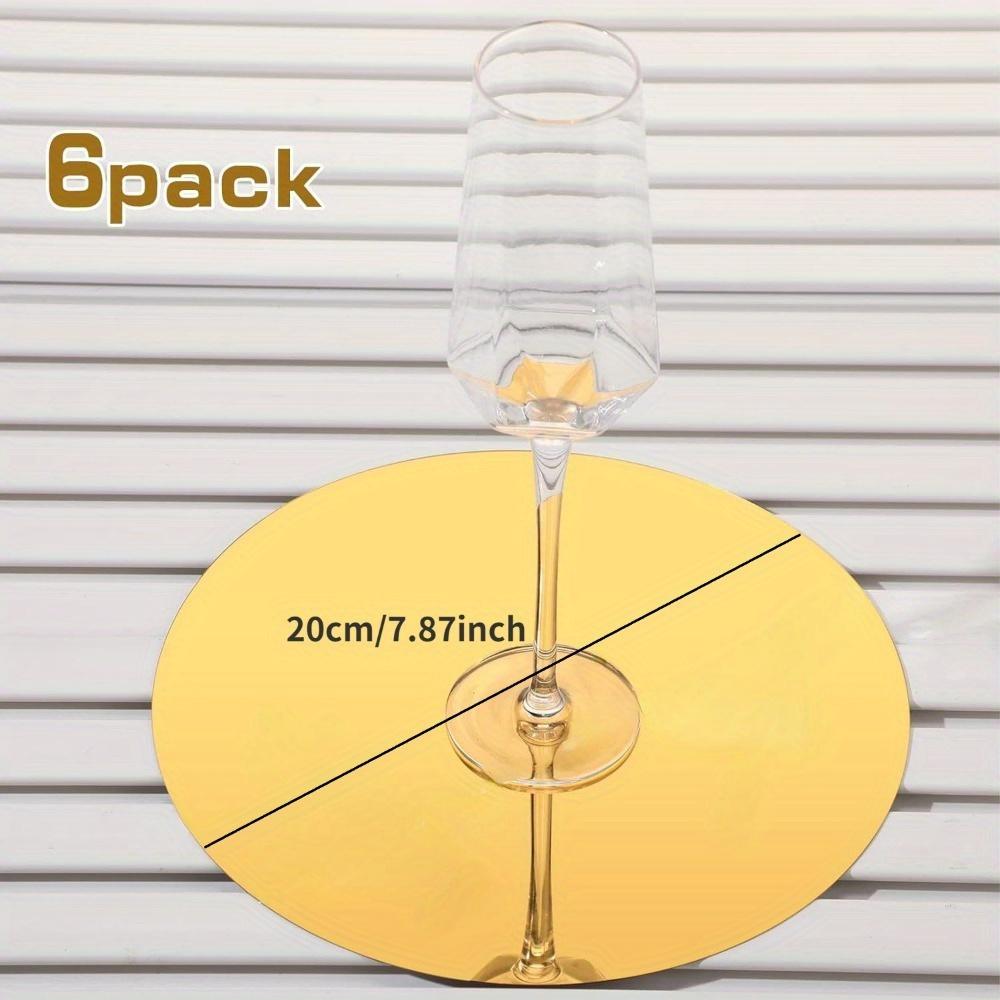 6pcs Round Acrylic Mirror Trays, 1.5mm Thick, Premium Quality, Dishwasher Safe, Perfect for Table Centerpieces, Wall Decor, Crafts